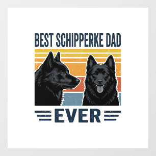 Best Schipperke Dad Ever Retro Dog Vector Design_1