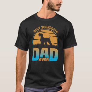 Best Schnauzer Dad Ever Vintage Retro Dog Dad T-Shirt