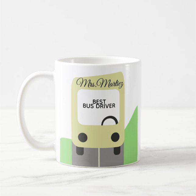 Best School Bus Driver Gifts  Coffee Mug (Left)