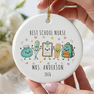 Best School Nurse Personalised Ornament