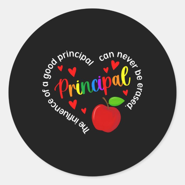 Best School Principal Appreciation Principal Classic Round Sticker (Front)