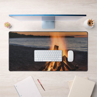 Best sea view and Beach wood fire Desk Mat