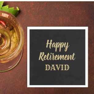 Best seller! Personalised retirement napkins