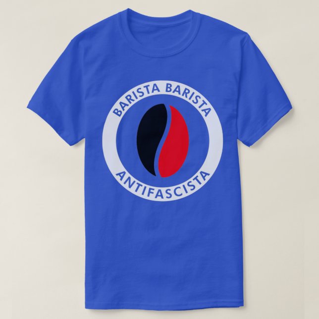 Best Selling Barista Antifascista Merchandise T-Shirt (Design Front)
