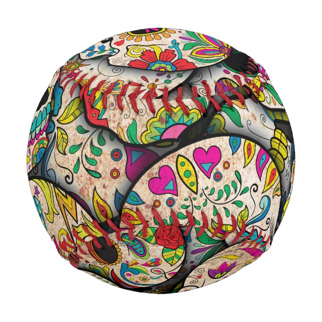 Best Selling Sugar Skull Pattern Baseball (Front)
