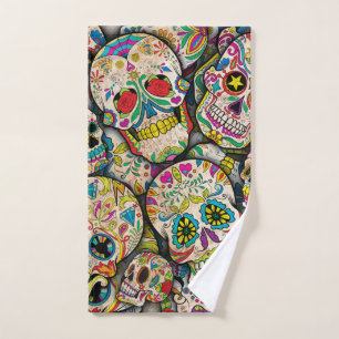 Best Selling Sugar Skull Pattern Hand Towel