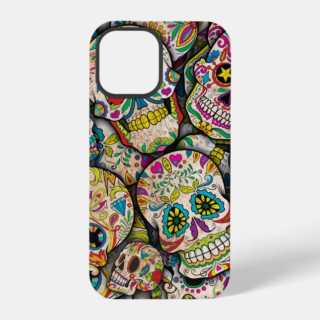 Best Selling Sugar Skull Pattern iPhone Case (Back)