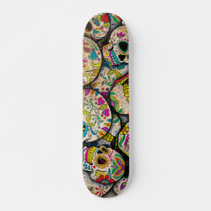 Best Selling Sugar Skull Pattern Skateboard