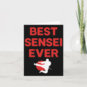 Best Sensei Ever Karate Judo Tae Kwon Do Apparel Card