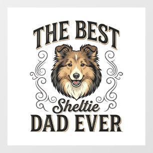 Best Sheltie Dad Ever Vintage Dog Lover Design_1
