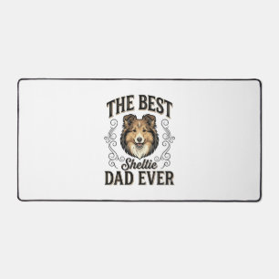 Best Sheltie Dad Ever Vintage Dog Lover Design_1 Desk Mat