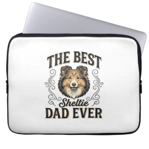 Best Sheltie Dad Ever Vintage Dog Lover Design_1 Laptop Sleeve