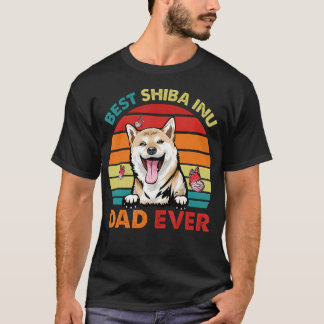 Best Shiba Inu Dad Ever Father's Day Cool Dog T-Shirt