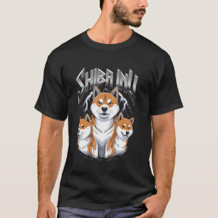 Best Shiba Inu Dog Dad Heavy Metal Dog Mum Thunder T-Shirt