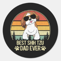 Best Shih Tzu Dad Ever Vintage Retro
