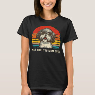 Best Shih Tzu Mom Ever Funny Shih Tzu Christmas T-Shirt