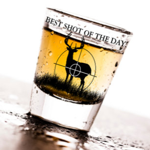 Best Shot of the Day Funny Hunting Shot Glass