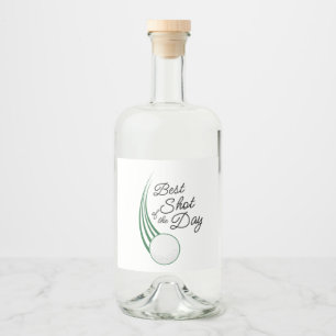 Best Shot of the Day Golf Favor Liquor Bottle Label