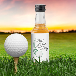 Best Shot of the Day Golf Favor Liquor Bottle Label