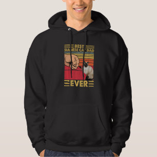Best Siamese Cat Dad Ever Retro Vintage Sunset Hoodie