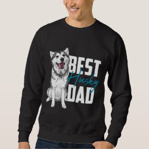 Best Siberian Husky Dad Black Sweatshirt