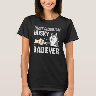 Best Siberian Husky Dad Daddy Dog Owner Father T-Shirt