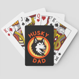 Best Siberian Husky Dad, Husky Dog Lovers Gift Playing Cards