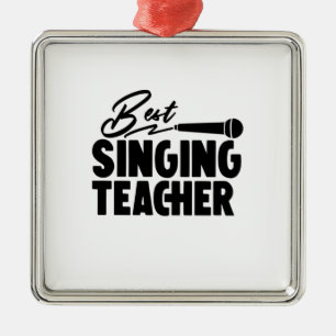 Best Singing Teacher Metal Tree Decoration