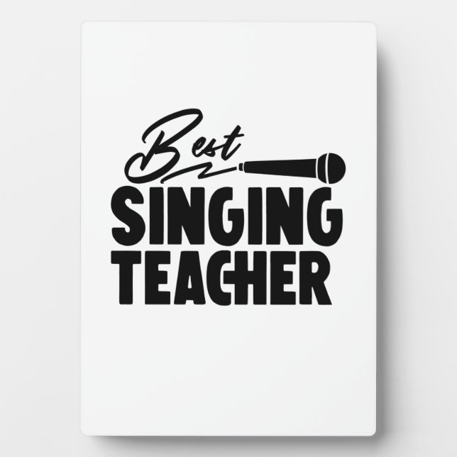 Best Singing Teacher Plaque (Front)