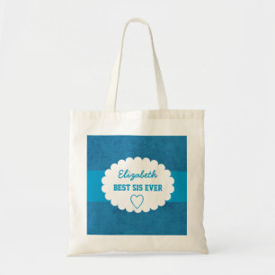 Best Sis Ever Custom Name Gift for Sister Tote Bag