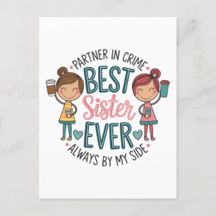Best Sister Design – Art Celebrating Siaterhood Postcard