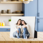 Best Sister Ever Elegant Custom Photo Plaque<br><div class="desc">Best Sister Ever written in cursive white script overlay on your beautiful sibling photo. Add a picture of your big sis for a wonderful,  thoughtful little sis plaque birthday gift.</div>