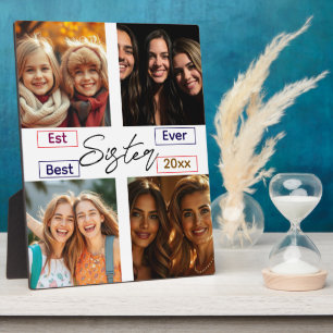 Best Sister Ever Personalised Journal with Custom  Plaque