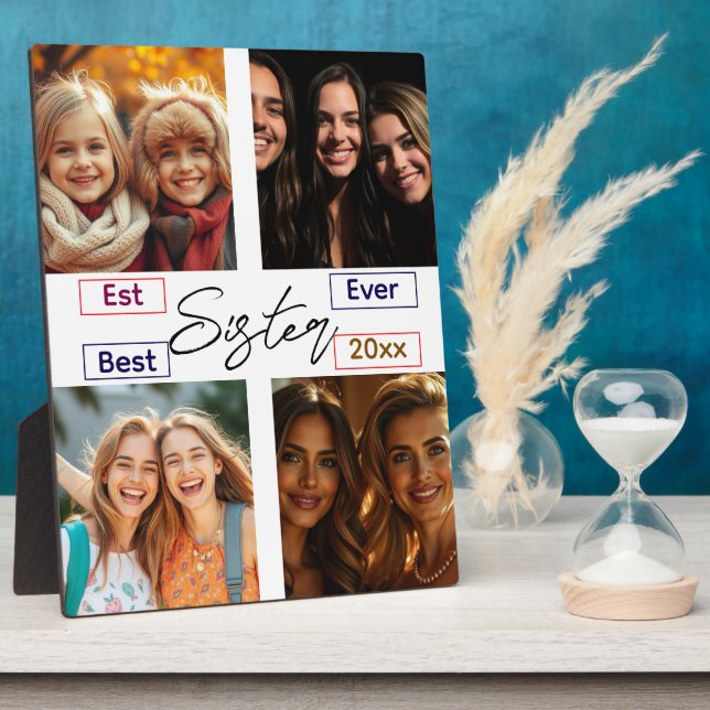 Best Sister Ever Personalised Journal with Custom  Plaque (Side)