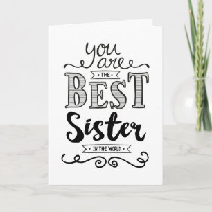 Best Sister in the World Birthday Card
