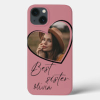 Best Sister Photo Elegant Modern Black