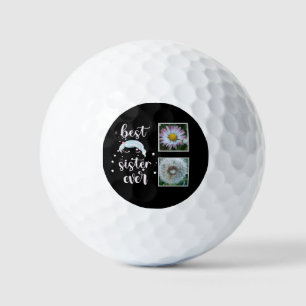 Best Sister Photo Template Golf Balls