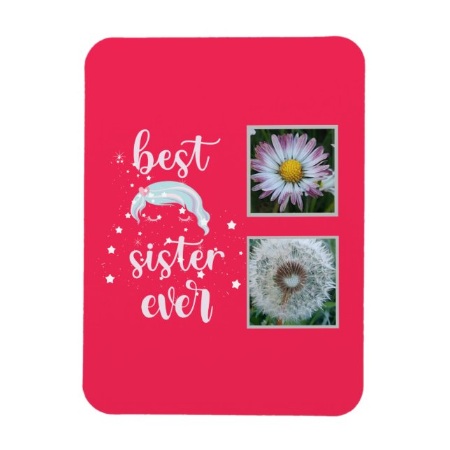 Best Sister Photo Template Magnet (Vertical)
