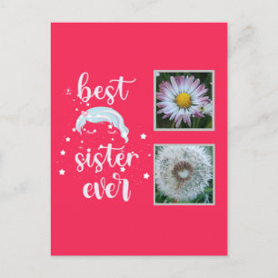 Best Sister Photo Template Postcard