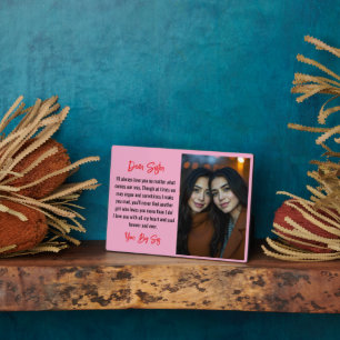Best sister Script Gift For sister Photo Collage Plaque