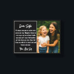 Best Sister Script Photo Collage Canvas Print<br><div class="desc">Celebrate your unbreakable bond with this elegant Best Sister script photo collage canvas print. Featuring your favourite photos and the heartfelt “Best Sister” script, this personalised wall art is the perfect way to say "I love you" in a meaningful and lasting way. Add your names, dates, or a special message...</div>