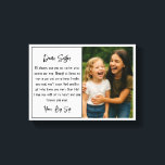 Best Sister Script Photo Collage Canvas Print<br><div class="desc">Celebrate your unbreakable bond with this elegant Best Sister script photo collage canvas print. Featuring your favourite photos and the heartfelt “Best Sister” script, this personalised wall art is the perfect way to say "I love you" in a meaningful and lasting way. Add your names, dates, or a special message...</div>