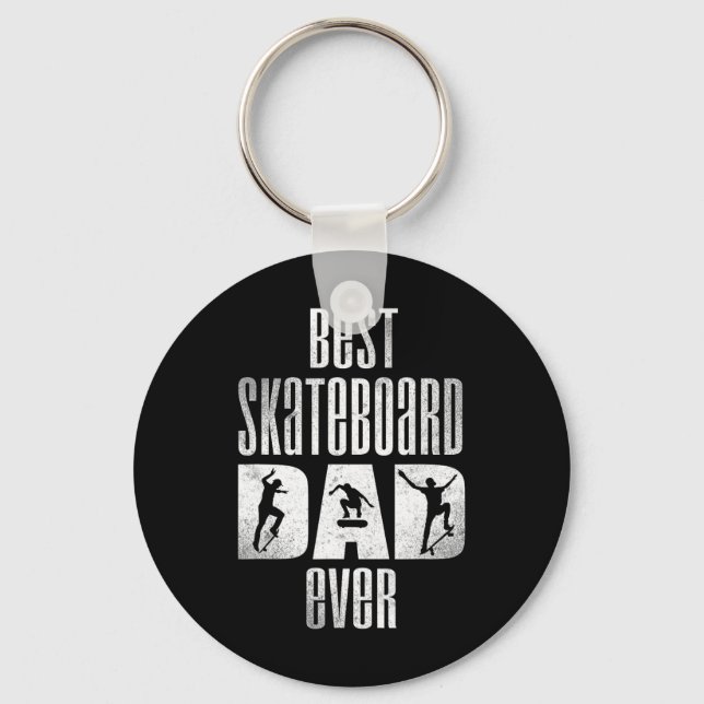 Best Skateboard Dad Ever Vintage  Key Ring (Front)