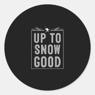 Best Snowboard Skiing Ride Gift Cute Skiers Men Wo Classic Round Sticker