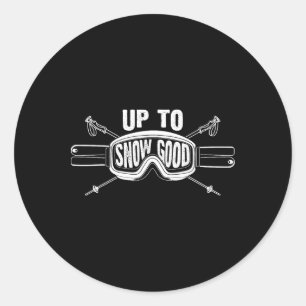 Best Snowboard Skiing Ride Gift Cute Skiers Men Wo Classic Round Sticker