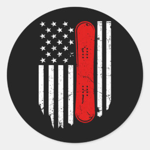 Best Snowboarding Art Men Women Snowboard Snowboar Classic Round Sticker