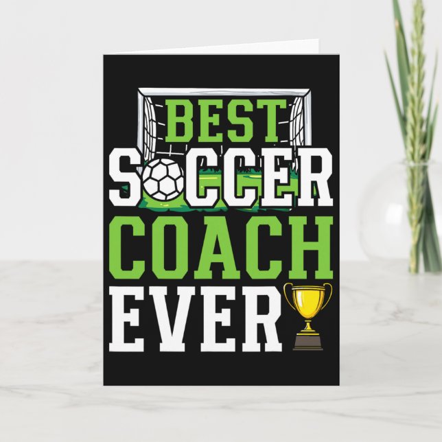 Best Soccer Coach Ever Funny Trainer  Card (Front)