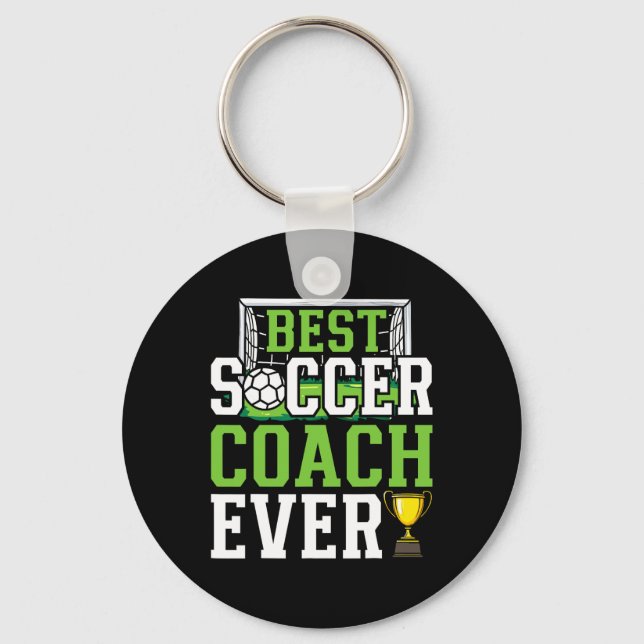 Best Soccer Coach Ever Funny Trainer  Key Ring (Front)