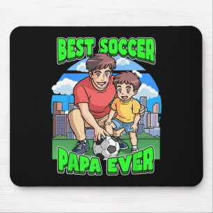 Best Soccer Papa Ever Celebrate Father's Day Dad C Mouse Pad
