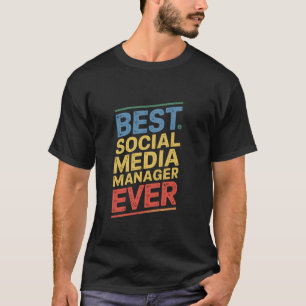 Best Social Media Manager Ever Retirement Grandpa  T-Shirt
